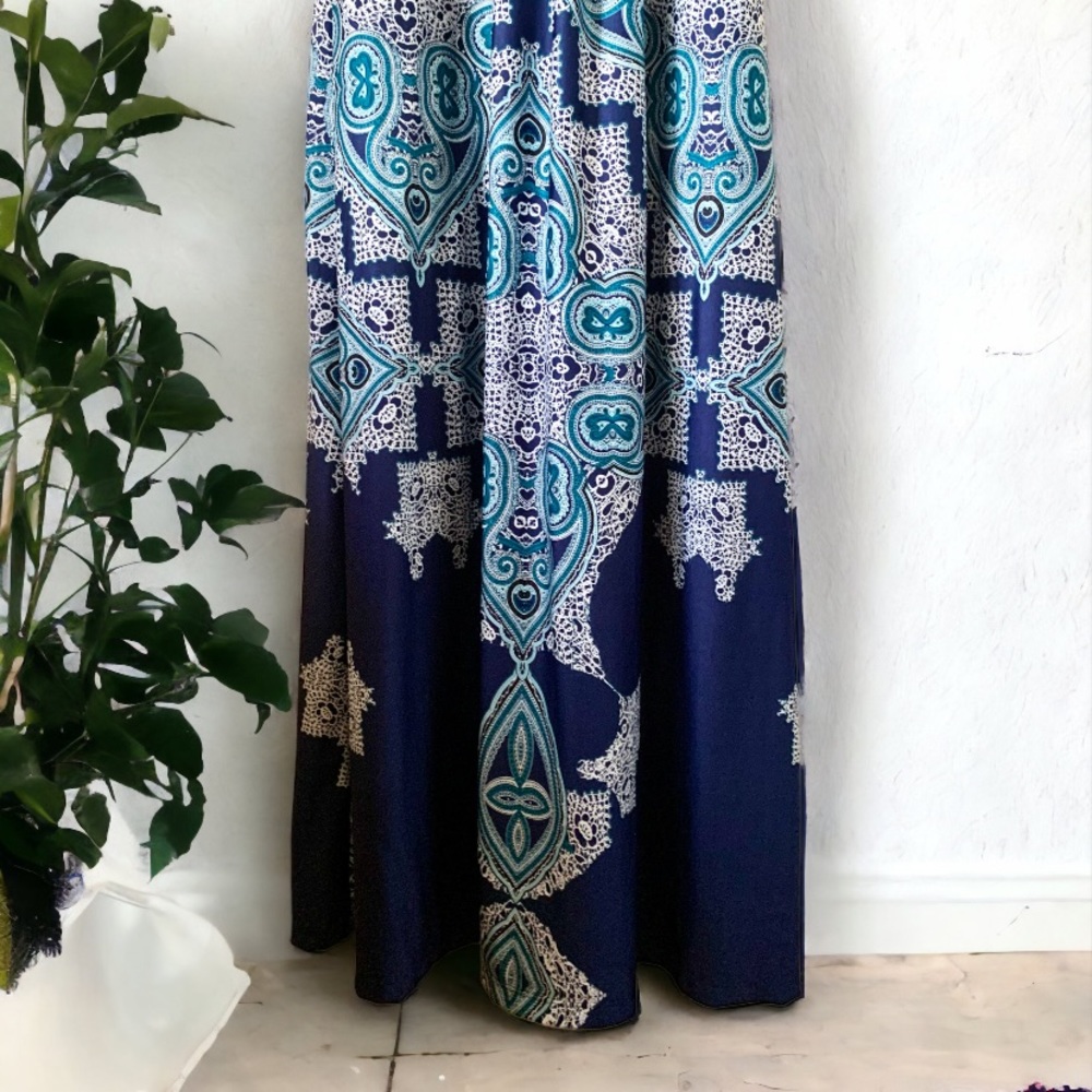 Covington Sleeveless Boho Print Maxi Dress Size Medium - Picture 7 of 13